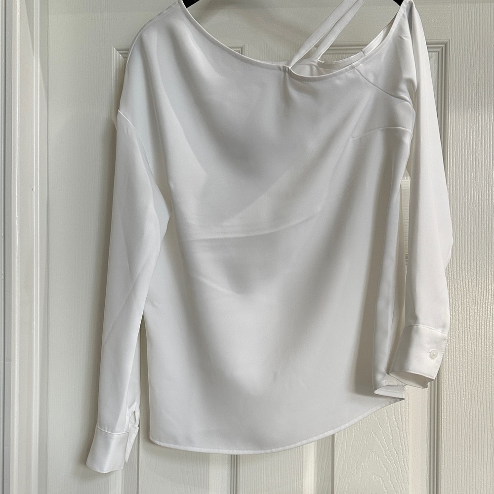 Express Off-Shoulder White Blouse